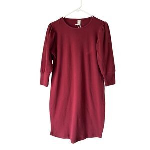 NWT Kate Quinn Mama Dress Red Mini Dress size S Puff 3/4 Sleeve